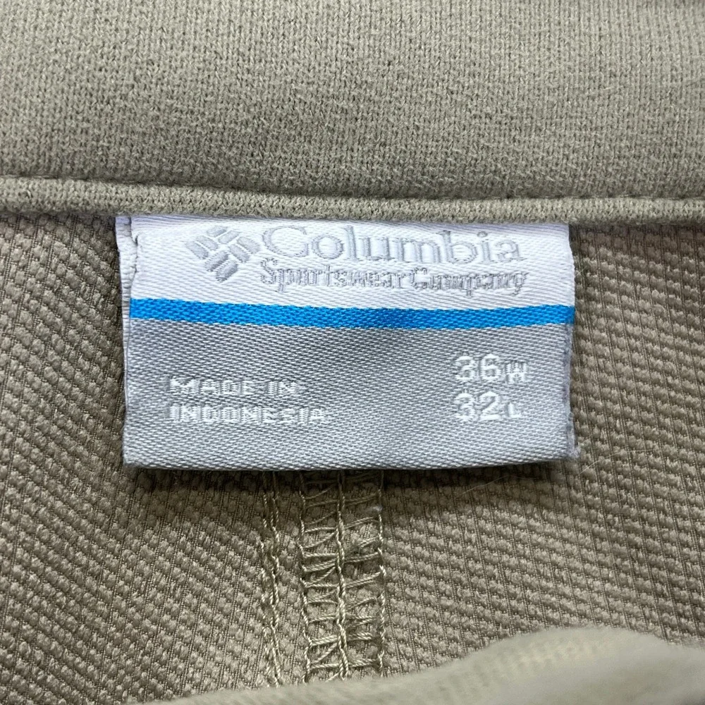 Columbia Triple Canyon Hiking Pants 36 X‎ 32 Tan Bungee Ankle Gorpcore Outdoor